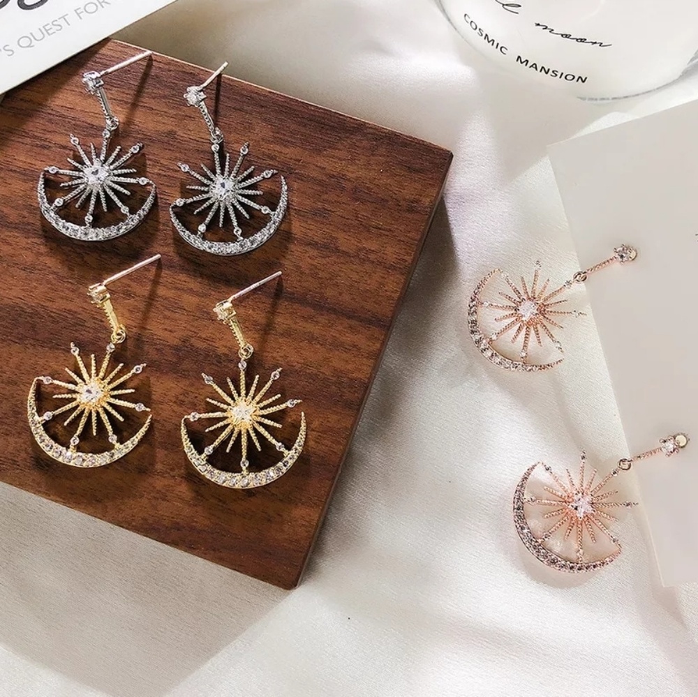 🔥LAST 1🔥NEW BOHEMIAN CRYSTAL DROP EARRINGS - Picture 4 of 6